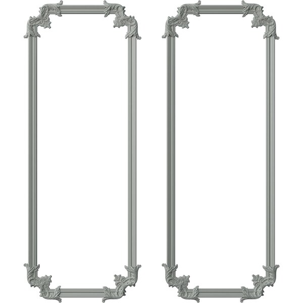 Ekena Millwork 28-in. W x 72-in. H Oxford Panel Moulding Kit Double Panel PMLKOXS28X72B - main